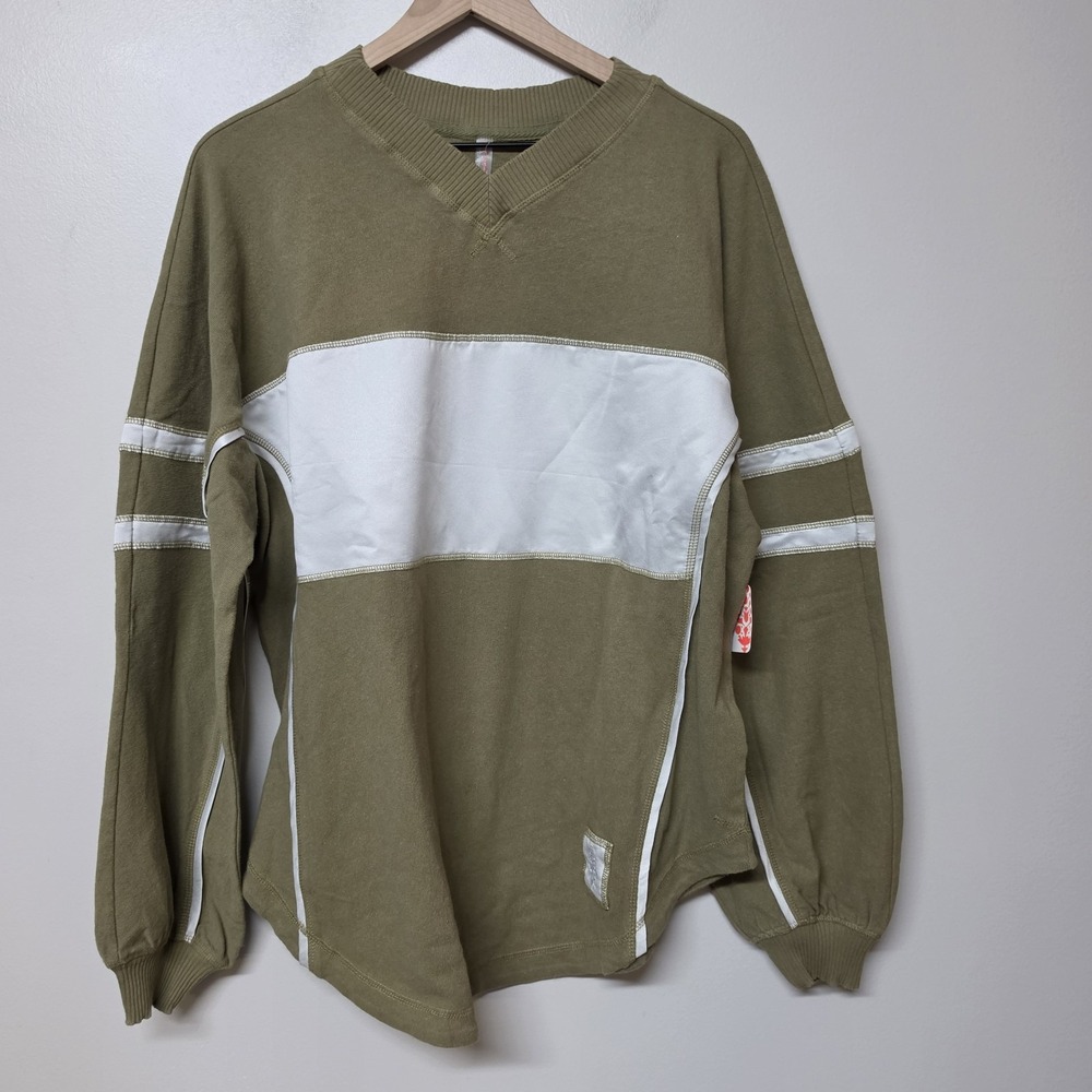 Free People FP Movement Rugby Ready Logo Embroidered Sage Stone Color Sz S NWT - Picture 4 of 11